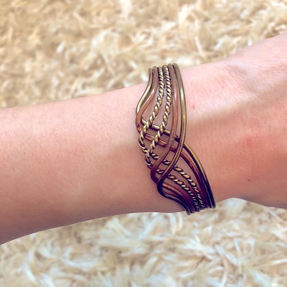 Vintage Twisted Copper Bracelet